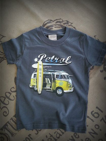 VW Splitty Kombi - Surf Style {KIDS Unisex T}