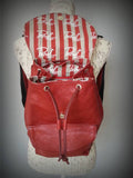 Bespoke Leather Bag- "backpack style" {Vintage Red}