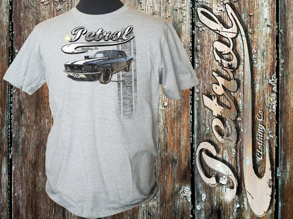 Mustang GT Crew Neck T - Heather Grey