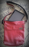 Bespoke Leather Bag - "zippy style" {Vintage Red}