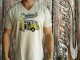 VW Splitty Kombi - surf style on V-neck T {unisex}