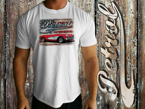 Corvette | US Flag Crew Neck T