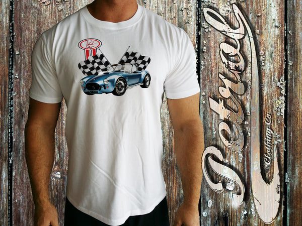 Cobra & checkered flag design {Crew Neck}